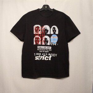 Mens ALEXANDER WANG Black Cotton T-Shirt. Size Medium